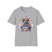 Patriotic Dachshund 4th of July - Unisex Softstyle T-Shirt