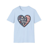 Heart 4th of July - Unisex Softstyle T-Shirt