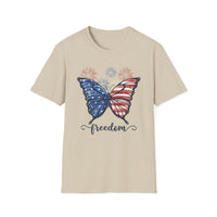 Butterfly Freedom 4th of July - Unisex Softstyle T-Shirt