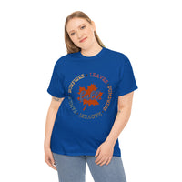 Fall Shirt - Bonfires Leaves Pumpkin Harvest Family - Unisex Heavy Cotton Tee