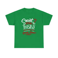 Sweet But Twisted Christmas Shirt - Christmas Holiday Graphic T Shirt Short Sleeve Unisex Jersey Tee