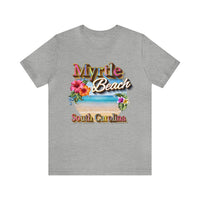 Myrtle Beach South Carolina Bella Canvas T Shirt - Ring Spun Unisex Jersey Short Sleeve T-Shirt