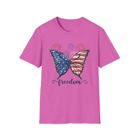 Butterfly Freedom 4th of July - Unisex Softstyle T-Shirt