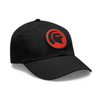 Knight Symbol Unstructured Hat with Leather Patch (Round)