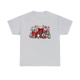 Christmas Coffee Gnome Funny Shirt - Christmas Funny Holiday Graphic T Shirt Short Sleeve Unisex Jersey Tee