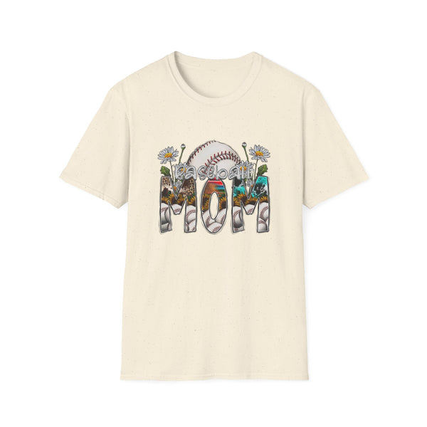 Baseball Mom Softstyle T Shirt - Baseball Mom Life, Baseball Mother Shirt