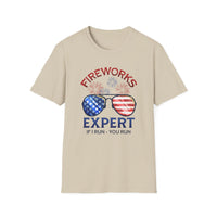 Fireworks Expert 4th of July - Unisex Softstyle T-Shirt