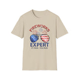 Fireworks Expert 4th of July - Unisex Softstyle T-Shirt