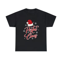 Postal Claus Christmas T Shirt - United States Postal Worker Postal Wear Post Office - Heavy Cotton Unisex