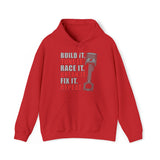 Build It Tune It Race It Break It Fix It Repeat - Fleece Hoodie Funny Birthday Gift