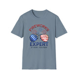 Fireworks Expert 4th of July - Unisex Softstyle T-Shirt