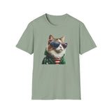 USA Cat 4th of July - Unisex Softstyle T-Shirt