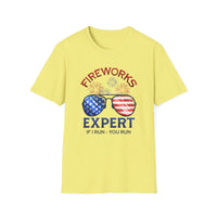 Fireworks Expert 4th of July - Unisex Softstyle T-Shirt