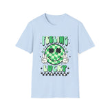 Feeling Luck Smiley Face St Patrick's Day Softstyle T Shirt - Funny Shirt, St Patties Shirt, Green Shirt