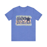 Peace Love Beach 2 - Bella Canvas Unisex Ring Spun Cotton Shirt