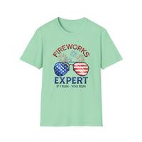 Fireworks Expert 4th of July - Unisex Softstyle T-Shirt