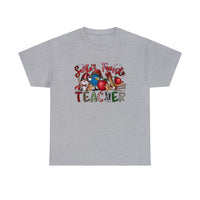 Santa's Favorite Teacher Funny Shirt - Christmas Funny Holiday Graphic T Shirt Short Sleeve Unisex Jersey Tee