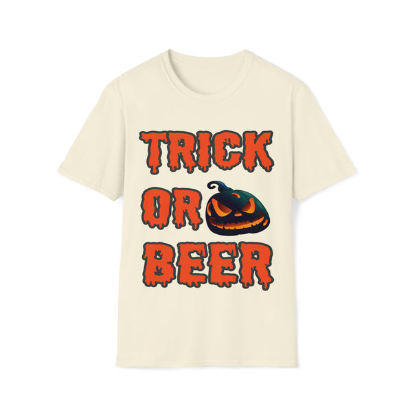 Trick Or Beer T Shirt - Funny Shirt Unisex Softstyle T-Shirt