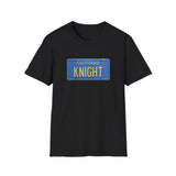 "KNIGHT" Knight Rider Kitt License Plate - Unisex Softstyle T-Shirt