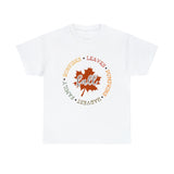 Fall Shirt - Bonfires Leaves Pumpkin Harvest Family - Unisex Heavy Cotton Tee