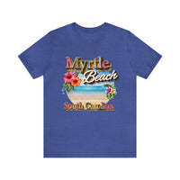 Myrtle Beach South Carolina Bella Canvas T Shirt - Ring Spun Unisex Jersey Short Sleeve T-Shirt