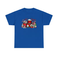 Christmas Coffee Gnome Funny Shirt - Christmas Funny Holiday Graphic T Shirt Short Sleeve Unisex Jersey Tee