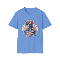 Patriotic Dachshund 4th of July - Unisex Softstyle T-Shirt