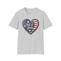 Heart 4th of July - Unisex Softstyle T-Shirt