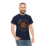 Fall Shirt - Bonfires Leaves Pumpkin Harvest Family - Unisex Heavy Cotton Tee