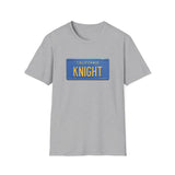 "KNIGHT" Knight Rider Kitt License Plate - Unisex Softstyle T-Shirt