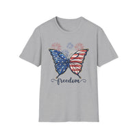 Butterfly Freedom 4th of July - Unisex Softstyle T-Shirt