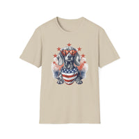 Patriotic Dachshund 4th of July - Unisex Softstyle T-Shirt