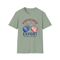 Fireworks Expert 4th of July - Unisex Softstyle T-Shirt
