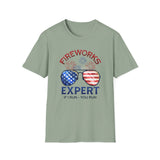 Fireworks Expert 4th of July - Unisex Softstyle T-Shirt