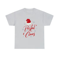 Postal Claus Christmas T Shirt - United States Postal Worker Postal Wear Post Office - Heavy Cotton Unisex