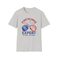 Fireworks Expert 4th of July - Unisex Softstyle T-Shirt