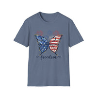 Butterfly Freedom 4th of July - Unisex Softstyle T-Shirt