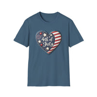 Heart 4th of July - Unisex Softstyle T-Shirt