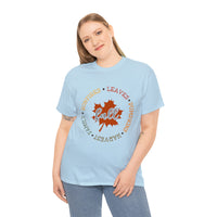 Fall Shirt - Bonfires Leaves Pumpkin Harvest Family - Unisex Heavy Cotton Tee