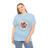 Fall Shirt - Bonfires Leaves Pumpkin Harvest Family - Unisex Heavy Cotton Tee