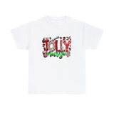 Jolly Nurse Christmas Funny Shirt - Christmas Funny Holiday Graphic T Shirt Short Sleeve Unisex Jersey Tee