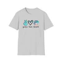 Peace Love Beach - Unisex Softstyle T-Shirt
