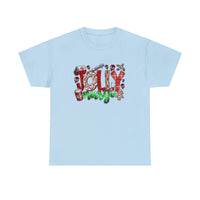 Jolly Nurse Christmas Funny Shirt - Christmas Funny Holiday Graphic T Shirt Short Sleeve Unisex Jersey Tee