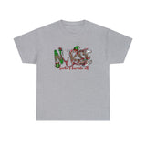 Santa's Favorite Elf Nurse Christmas Funny Shirt - Christmas Funny Holiday Graphic T Shirt Short Sleeve Unisex Jersey Tee