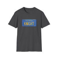 "KNIGHT" Knight Rider Kitt License Plate - Unisex Softstyle T-Shirt