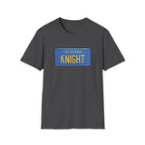"KNIGHT" Knight Rider Kitt License Plate - Unisex Softstyle T-Shirt