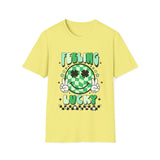 Feeling Luck Smiley Face St Patrick's Day Softstyle T Shirt - Funny Shirt, St Patties Shirt, Green Shirt