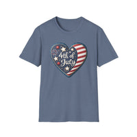 Heart 4th of July - Unisex Softstyle T-Shirt