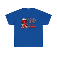 I Run On Coffee And Christmas Cheer Funny Shirt - Christmas Funny Holiday Graphic T Shirt Short Sleeve Unisex Jersey Tee