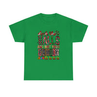 Deck The Halls And Not Your Family Christmas Funny Shirt - Christmas Funny Holiday Graphic T Shirt Short Sleeve Unisex Jersey Tee